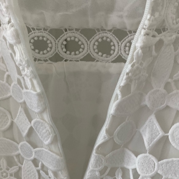 NWT Michael Michael Kors White Geo Lace Pencil Dress, Size 4 - Picture 14 of 16